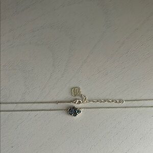 Kendra Scott Silver Necklace with Black Pendant- perfect condition